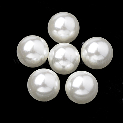 環境に優しいガラスパールビーズ  高い光沢  グレードA  穴なし/ドリルなしラウンド  ベージュ  16mm&nbsp;GLAA-S172-16mm-01B