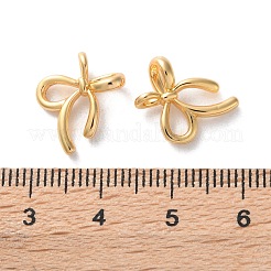 真鍮チャーム  ちょう結びのチャーム  18KGP本金メッキ  14x13x5mm  穴：2x1mm&nbsp;KK-L221-012G