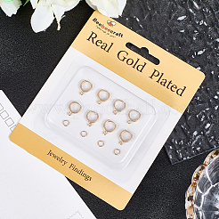 20Pcs Brass Hoop Earring Findings&nbsp;KK-BBC022-09B