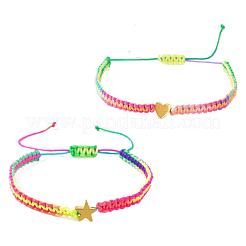 Handmade Alloy Bead Braided Bead Bracelets&nbsp;FS2367