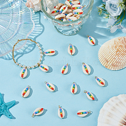 30Pcs Natural Cowrie Shell Pendants&nbsp;FIND-ME0002-51