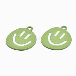Spray Painted Alloy Pendants&nbsp;ENAM-S127-025B-RS