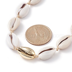 Natural Cowrie Shell Beads Beaded Necklaces&nbsp;X-NJEW-JN03744-02