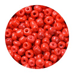 ベーキングペイントガラスのシードビーズ6/0  ラウンド  ミックスカラー  6/0  4~5x3~4mm  穴：1~2mm  10色  約900PCS /カラー  9000個/セット&nbsp;SEED-US0001-04-4mm
