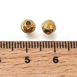 304ステンレススチールスペーサービーズ  イオンプレーティング（ip）  オーバル  18KGP本金メッキ  5x5.5mm  穴：1.2mm&nbsp;STAS-L315-003G