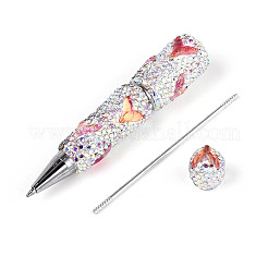 Fishtail Resin & Polymer Clay Pave Rhinestone Ball-Point Pen&nbsp;AJEW-T013-05B
