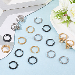 18Pcs 3 Colors 303 Stainless Steel Twist Hoop Earrings for Women&nbsp;EJEW-SC0001-81A