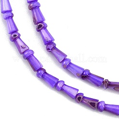 天然淡水シェルビーズ連売り  染め  キノコ  青紫色  7.5x4mm  穴：0.7mm  約50個/連  14.76インチ（37.5cm）&nbsp;SHEL-G013-02F