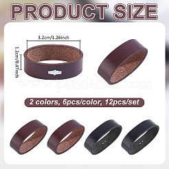 4Bags 2 Colors Cowhide Belt Loop Keepers&nbsp;FIND-PH0061-98A