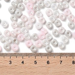 3/0 ガラスシードビーズ  不透明色の光沢  ラウンド  カラフル  5~5.5x3~3.5mm  穴：1.5~1.6mm  約3488個/ポンド&nbsp;SEED-L011-03A-16