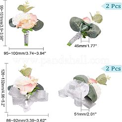 4pcs 2 Style Silk Ribbon Wrist Corsage&nbsp;AJEW-CA0002-74