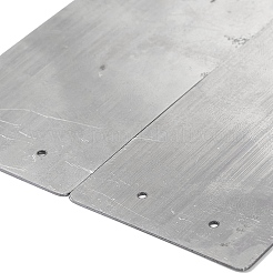 (不良見切り販売：キズ＆サビ)無地鉄板  穴付き  伝熱用  ステンレス鋼色  95x40x0.5mm  穴：1.5mm&nbsp;FIND-XCP0002-06P