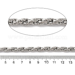 変色しにくい304ステンレススチールリンクチェーン  溶接されていない  スプールで  ステンレス鋼色  8x6x2mm&nbsp;CHS-A012-06A-P