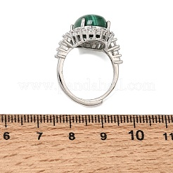 Brass Micro Pave Cubic Zirconia Finger Rings&nbsp;CU-CBA260E-17P