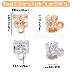 400Pcs 2 Colors CCB Plastic Tube Bails&nbsp;CCB-SP0001-12