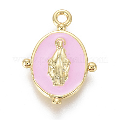 Golden Plated Brass Enamel Pendants&nbsp;KK-F807-01-G