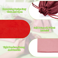 10Pcs Velvet Jewelry Drawstring Storage Pouches&nbsp;ABAG-TA0001-31C