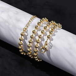 Rack Plating Brass Ball Chain Necklaces for Women&nbsp;NJEW-A035-04G-02