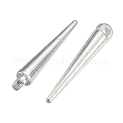 Tibetan Style Alloy Spike Pendants&nbsp;TIBEP-A16461-S-NR