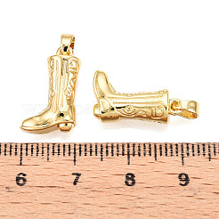 真鍮チャーム  カドミウムフリー＆鉛フリー  ブーツチャーム  18KGP本金メッキ  17x10.5x6mm  穴：4x2.5mm&nbsp;KK-N254-243G
