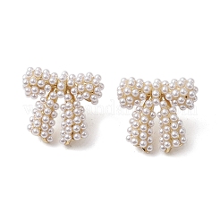Bowknot Brass Stud Earrings&nbsp;EJEW-M245-01G