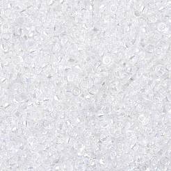 TOHOラウンドシードビーズ  日本製シードビーズ  （161)つの透明なabクリスタル  15/0  1.5mm  穴：0.7mm  約3000PCS /ボトル  10 G /ボトル&nbsp;SEED-JPTR15-0161