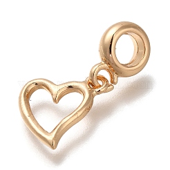 Rack Plating Alloy European Dangle Charms&nbsp;PALLOY-P307-19G