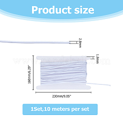 10.94 Yards 1Set Round Polyester Elastic Cords&nbsp;OCOR-NB0001-96A