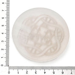 Flat Round Natural Selenite Slice Coasters&nbsp;AJEW-C042-01C