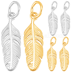 6Pcs 2 Colors 925 Sterling Silver Pendants&nbsp;STER-BBC0009-73