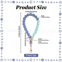 1Pc Silicone & Wood Pendant Decorations&nbsp;HJEW-BM0001-61B