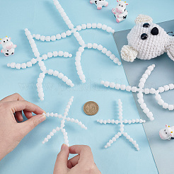 6個 3スタイル プラスチックアクションフィギュア 可動スケルトン  人形作り用品  ホワイト  95·192x86~162x7~10mm  2個/スタイル&nbsp;DOLL-PH0001-16