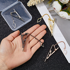 4Pcs 4 Colors 201 Stainless Steel Tie Bar for Men&nbsp;JEWB-FH0002-69
