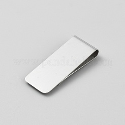 ステンレス鋼のマネークリップ  長方形  ステンレス鋼色  52.5x20x8mm&nbsp;AJEW-WH20020-220P