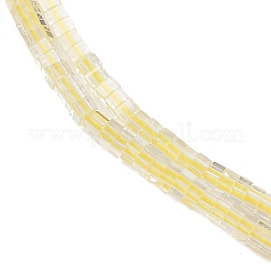 天然石レモンジェイド翡翠ビーズ連売り  正方形  1.5x1.5x1~1.5mm  穴：0.5mm  約344個/連  14.96''（38センチメートル）&nbsp;G-K399-B10-01
