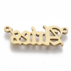 201 ステンレススチールリンクコネクター  レーザーカットリンク  星座  牡羊座  25x9x1.5mm  穴：1.2mm&nbsp;STAS-N091-38K-G