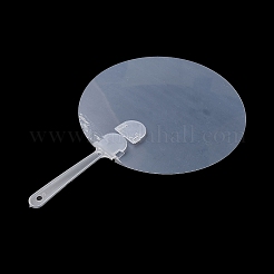 PVC ハンドヘルドファン  空白の絵画ファン  子供のための diy 工芸品  ラウンド  257x170x3mm&nbsp;DIY-WH20001-26B
