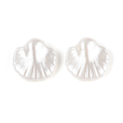 ABSプラスチックパール調ビーズ  シェル形状  乳白色  13.5~14x13x6mm  穴：1.8mm  約1315個/500g&nbsp;OACR-T028-90