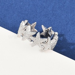 Brass Adjustable Cuff Rings for Women&nbsp;RJEW-H256-16P