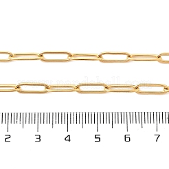 イオンプレーティング(IP) 304 ステンレススチール ペーパークリップ チェーン ネックレス  18KGP本金メッキ  16.34インチ（41.5cm）&nbsp;NJEW-D045-14G