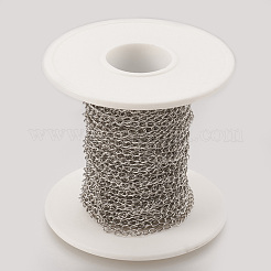 Tarnish Resistant Handmade 304 Stainless Steel Curb Chains&nbsp;STAS-P200-11P
