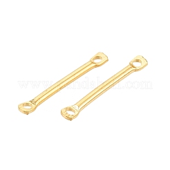 鉄コネクタチャーム  バーリンク  ゴールドカラー  15x1.5mm  1000個/セット&nbsp;IFIN-WH0086-05E-G