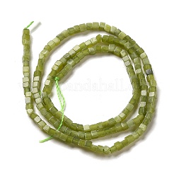 天然中国南部翡翠ビーズ連売り  キューブ  2~2.5x2.5~3.5x2.5~3mm  穴：0.4mm  約157~165個/連  14.96~15.75''（38~40センチメートル）&nbsp;G-B064-A04