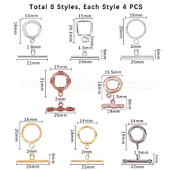 Brass Toggle Clasps&nbsp;KK-FH0001-43