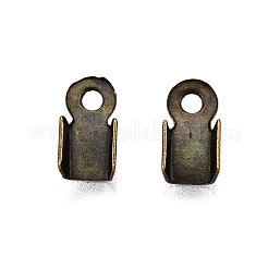 アイアン製コードエンドパーツ  アンティークブロンズ  5.5~6x3mm  穴：1.2mm&nbsp;IFIN-T021-01AB