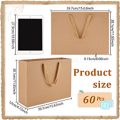 60Pcs Kraft Paper Bags with Handles&nbsp;ABAG-WA0001-15