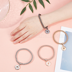 4Pcs 4 Colors Donut Charm Stretch Bracetet for Girl Women&nbsp;BJEW-CA0001-04
