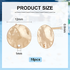 8 Pair Brass Stud Earring Findings&nbsp;KK-BC0013-07