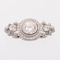 Zinc Alloy Rhinestone Bar Spacers&nbsp;X-ALRI-Q051-N