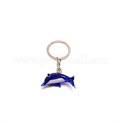 Glass Keychains&nbsp;KEYC-WH0025-014G
